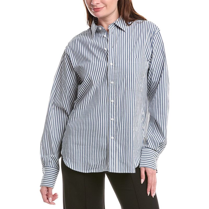 Hugo Boss Womens Saturday Stripe Shirt, Blue